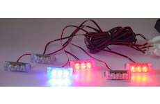 PREDATOR LED do mřížky, 12V, modro-červená, STM KF745-6BLRE