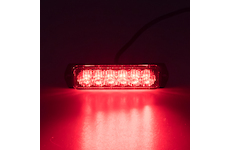 SLIM výstražné LED světlo vnější, červené, 12-24V, ECE, STM KF079RED