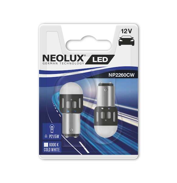 NEOLUX LED P21/5W 12V bílá 1,2W BAY15d NP2260CW-02B