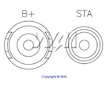 Regulátor napětí alternátoru Briggs & Stratton 491546