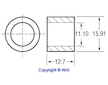 Pouzdro - 11,17 x 15,86 x 12,70 mm Hitachi 2114-9661