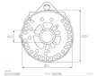 Stator alternátoru s víkem AS-PL AS1004