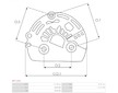 Plastové víko alternátoru AS-PL APC1001