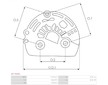 Plastové víko alternátoru AS-PL APC3044S