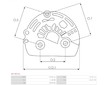 Víko alternátoru zadní AS-PL APC9013S