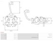 Stator startéru s držákem uhlíků AS-PL SF0021