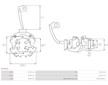 Stator startéru s držákem uhlíků AS-PL SF0024