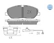 Sada brzdových destiček, kotoučová brzda Meyle 025 224 2020/PD