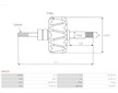 Rotor alternátoru - Denso 104210-3701