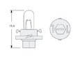 Osram 12V 1,12W BX8.4d OS2473MFX6 oranžová