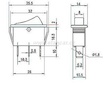 Přepínač kolébkový - ON-OFF-ON 1pol.250V/10A