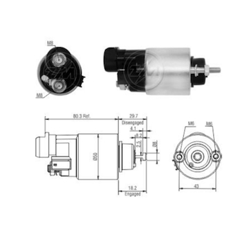 Spínač startéru ZM - Denso 428000-5800