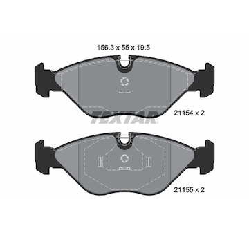 Sada brzdových destiček, kotoučová brzda Textar 2115402
