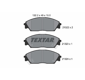 Sada brzdových destiček, kotoučová brzda Textar 2132201