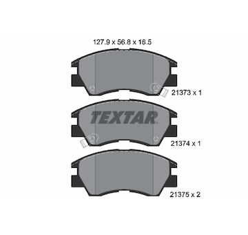 Sada brzdových destiček, kotoučová brzda Textar 2137301