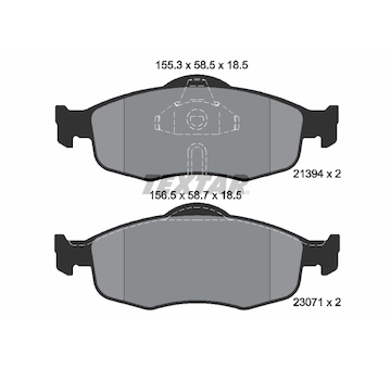 Sada brzdových destiček, kotoučová brzda Textar 2139408