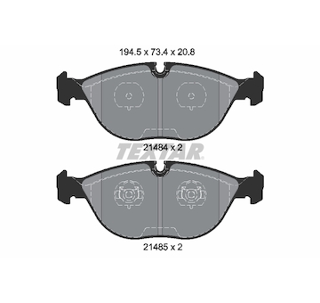 Sada brzdových destiček, kotoučová brzda Textar 2148401