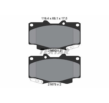 Sada brzdových destiček, kotoučová brzda Textar 2168003
