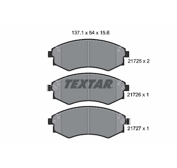 Sada brzdových destiček, kotoučová brzda Textar 2172502