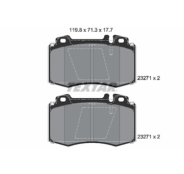 Sada brzdových destiček, kotoučová brzda Textar 2327102