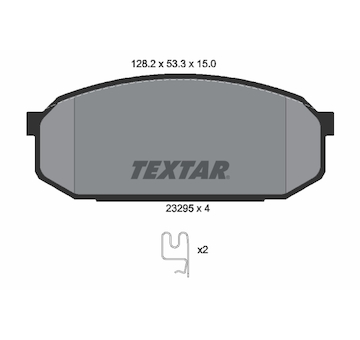 Sada brzdových destiček, kotoučová brzda Textar 2329501