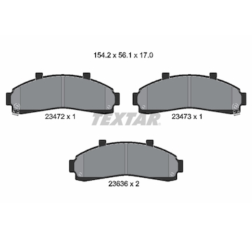 Sada brzdových destiček, kotoučová brzda Textar 2347201