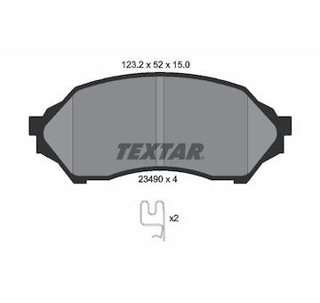 Sada brzdových destiček, kotoučová brzda Textar 2349002
