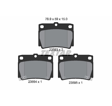 Sada brzdových destiček, kotoučová brzda Textar 2359301