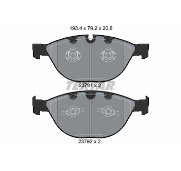 Sada brzdových destiček, kotoučová brzda Textar 2379101