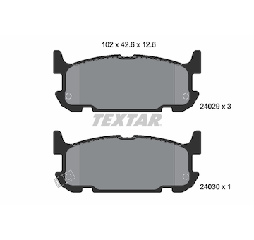 Sada brzdových destiček, kotoučová brzda Textar 2402901