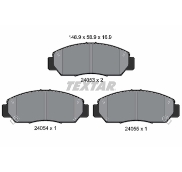 Sada brzdových destiček, kotoučová brzda Textar 2405301