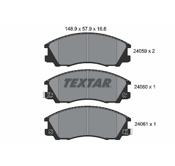 Sada brzdových destiček, kotoučová brzda Textar 2405901