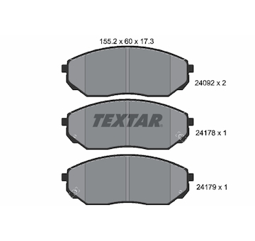 Sada brzdových destiček, kotoučová brzda Textar 2409201