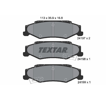 Sada brzdových destiček, kotoučová brzda Textar 2419701