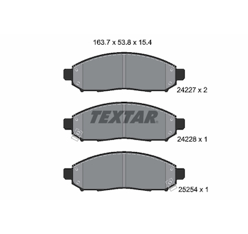Sada brzdových destiček, kotoučová brzda Textar 2422704