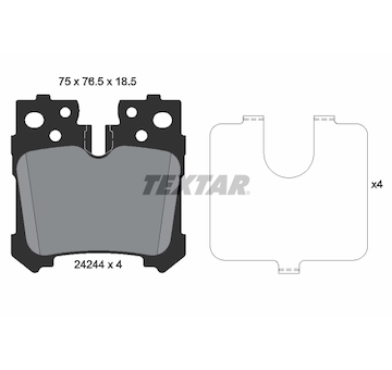 Sada brzdových destiček, kotoučová brzda Textar 2424401