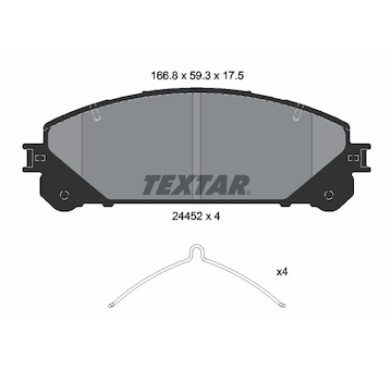 Sada brzdových destiček, kotoučová brzda Textar 2445201