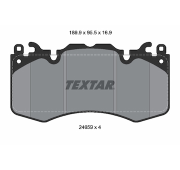 Sada brzdových destiček, kotoučová brzda Textar 2465901