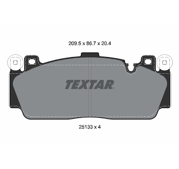 Sada brzdových destiček, kotoučová brzda Textar 2513301