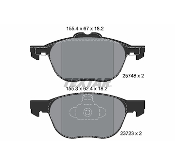 Sada brzdových destiček, kotoučová brzda Textar 2574801