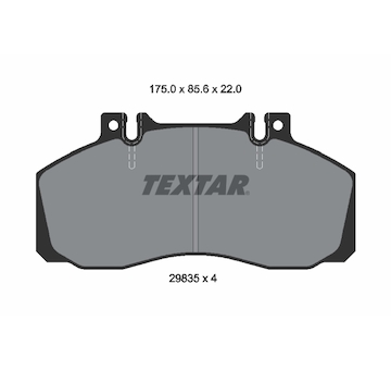 Sada brzdových destiček, kotoučová brzda Textar 2983506