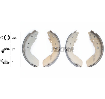 Sada brzdových čelistí Textar 91051300
