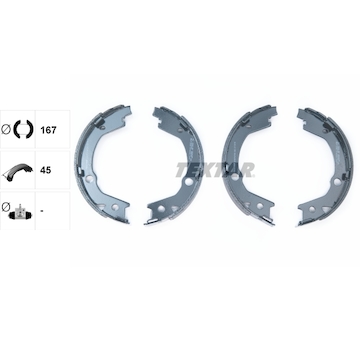 Sada brzdových čelistí, parkovací brzda Textar 91070700
