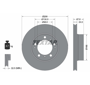 Brzdový kotouč Textar 92088803
