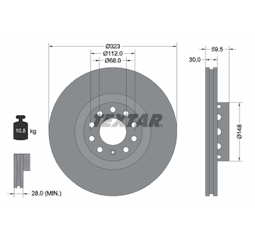 Brzdový kotouč Textar 92122103
