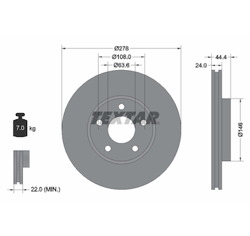 Brzdový kotouč Textar 92124803