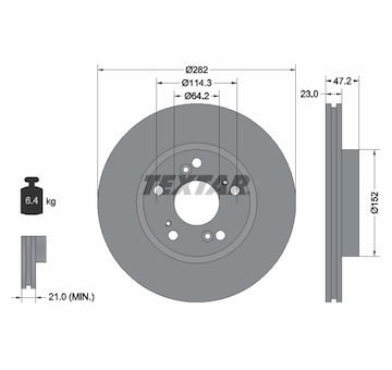 Brzdový kotouč Textar 92144403