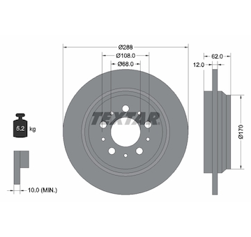 Brzdový kotouč Textar 92149203