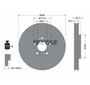 Brzdový kotouč Textar 92194900