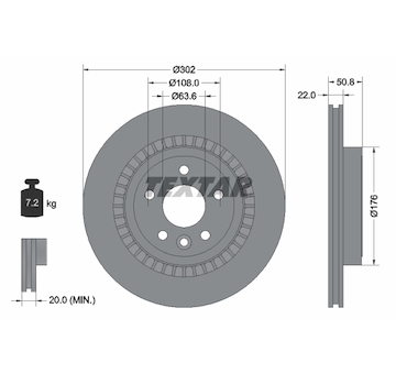 Brzdový kotouč Textar 92196403